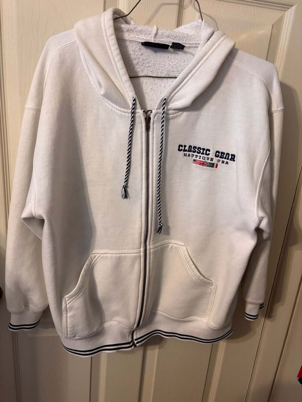 Paris Sport Club Classic Gear Nautique USA Zip-Up Hoodie see pics